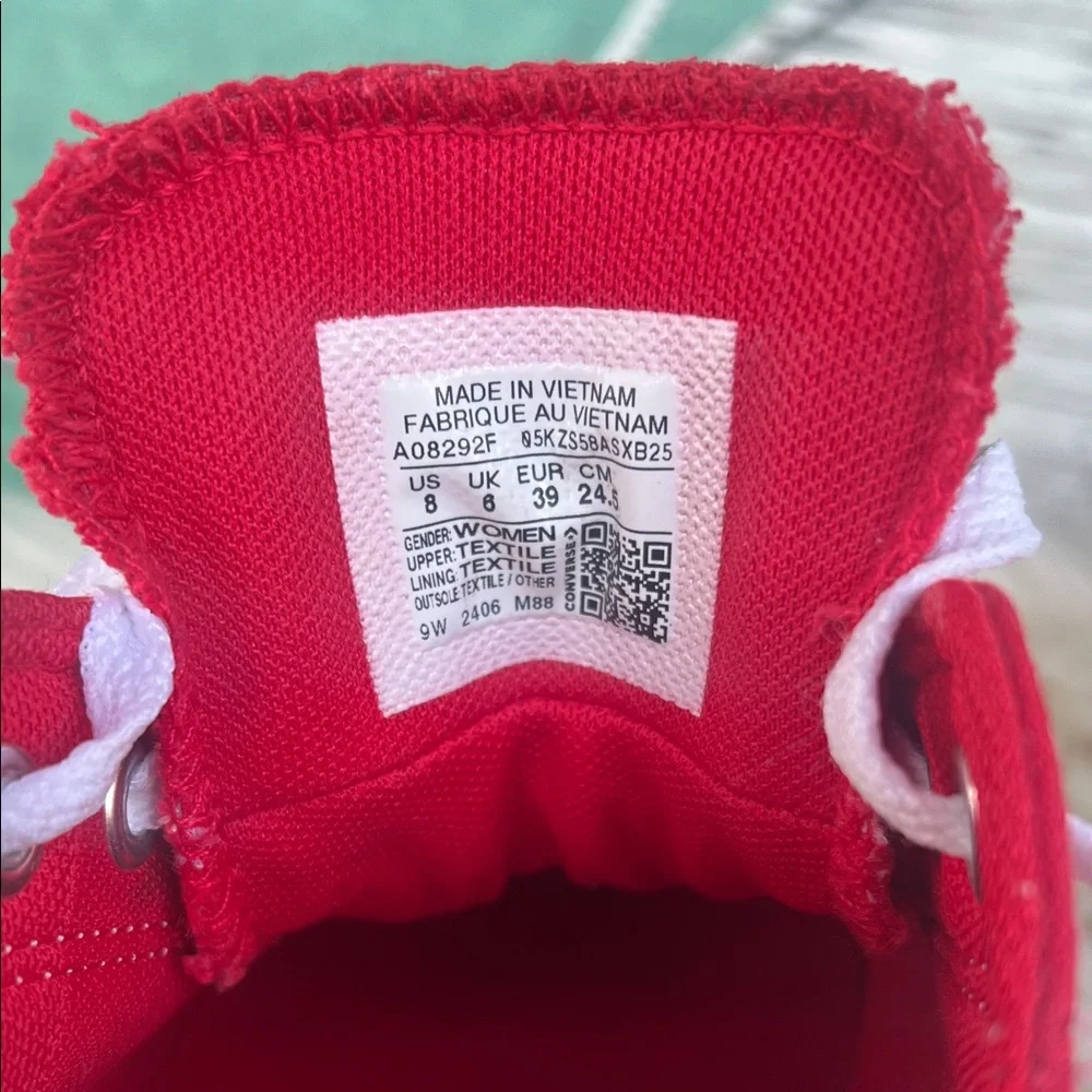 Women’s Converse Classic Red Canvas Sneakers - Picture 7 of 12